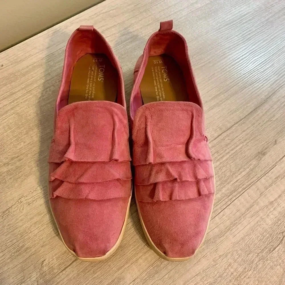 TOMS Ruffles Deconstructed Alpargatas Size 10